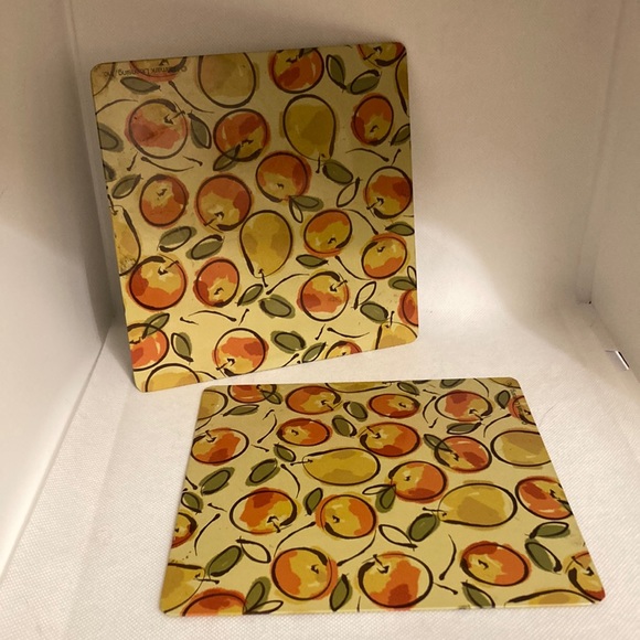 PAIR OF 7” x 7” INSULATED HOT PADS by RANGE KLEEN VINTAGE FRUIT PATTERN - Picture 7 of 7